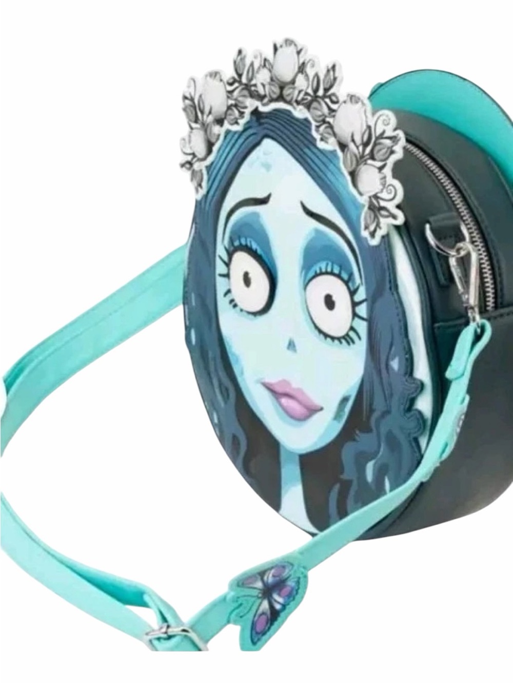 Loungefly Corpse Bride - Emily Glow in the Dark Faux Leather Crossbody Bag NWT - Picture 4 of 7